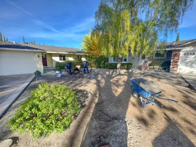 Combined Front Yard Separated by Fence — Landscape Construction project by San Jose Tree Service & Landscaping in San Francisco