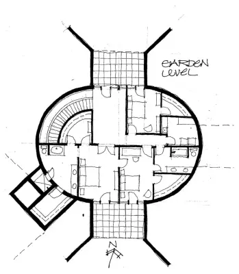 custom earth-sheltered concrete dome residence near Dallas, Texas — Architectural & Building Design Services project by Sven Erik Alstrom Architecture