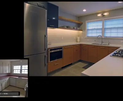 Entertainment Wall and Kitchen with Fireplace — Architectural & Building Design Services project by Mark A. Henrichs Architect