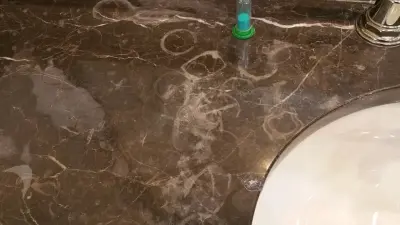 Surface Etching Defects — Stone & Concrete Installation project by Lemoncello Stone Protection & Restoration