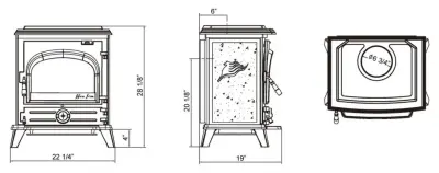 HiFlame PONY HF517U 1,600 Sq. Ft. EPA Certified Wood Burning Stove — Air Duct Cleaning Services project by Olymberyl America INC
