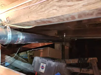 Three Decades of Inadequate Dryer Venting into Crawlspace — Air Duct Cleaning Services project by Dryer Vent Wizard Of Mission Viejo