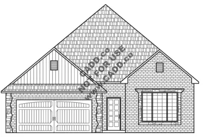 1567 Design for 3 Bedrooms, 2 Bathrooms, 2 Car Garage by CADD.co