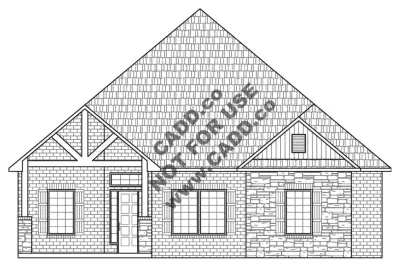 1589 Design for a 3-Bedroom, 2-Bathroom, 3-Car Garage Home — Architectural & Building Design Services project by CADD.co
