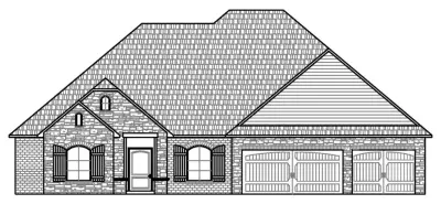2422 Blueprint for 3 Bedrooms, Office, 2.5 Bathrooms, 3 Car Garage — Architectural & Building Design Services project by CADD.co