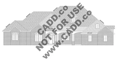 2858 Plan Four Bedroom with Study, Two and a Half Bath, Three Car Garage — Architectural & Building Design Services project by CADD.co