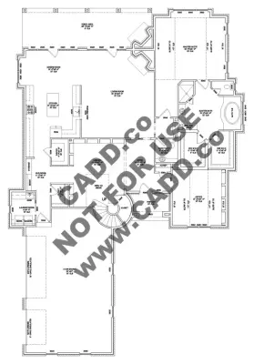 4000 Plan with 3 Bedrooms, Office, 2 Libraries, Bonus Room, 3.5 Bathrooms, and 3 Car Garage — Architectural & Building Design Services project by CADD.co