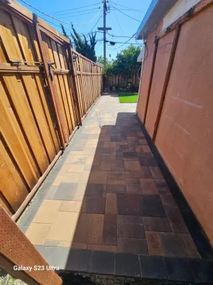 Fremont backyard paver and turf by Westcoast Hardscape