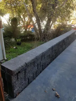 Pacifica Free Standing Wall & Lighting by Westcoast Hardscape