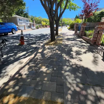 paver driveway — Landscape Construction project by Westcoast Hardscape in San Carlos