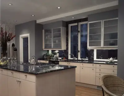 Contemporary Dramatic Kitchen — Architectural & Building Design Services project by Ross Design Inc.