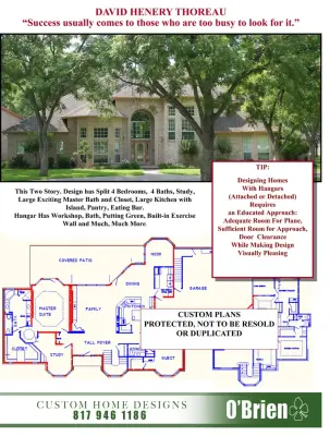 Airpark Residences with Hangars — Architectural & Building Design Services project by O'Brien Custom Home Designs