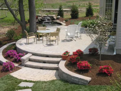 Kent Island Patio — Landscape Design project by Honeysuckle Nursery & Design