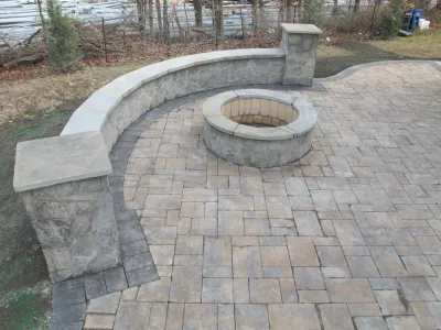 Elkridge Fire Pit and Patio Project — Landscape Design project by Honeysuckle Nursery & Design