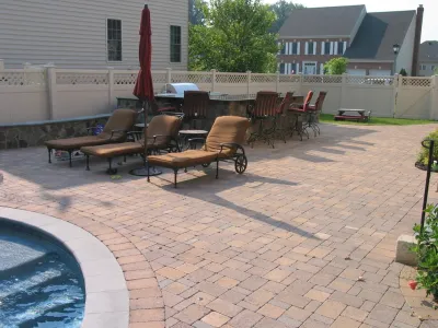 Arnold Pool with Natural Stone Waterfall — Landscape Design project by Honeysuckle Nursery & Design in Arnold
