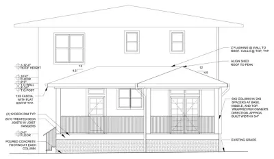 MLK veranda extension — Architectural & Building Design Services project by Fad LLC