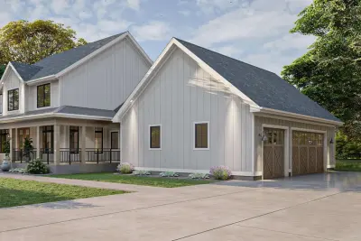 Contemporary Farmhouse Design 963-00584 — Architectural & Building Design Services project by America's Best House Plans
