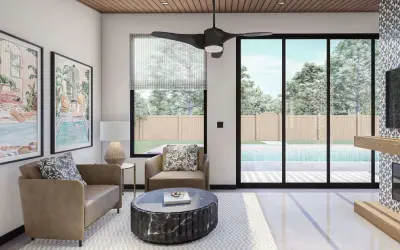 Contemporary Pool House Design 963-00917 — Architectural & Building Design Services project by America's Best House Plans