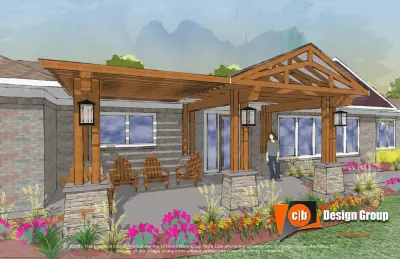 Craftsman Entry Renovation on Reserve Rd — Architectural & Building Design Services project by Churchill Architectural, PC
