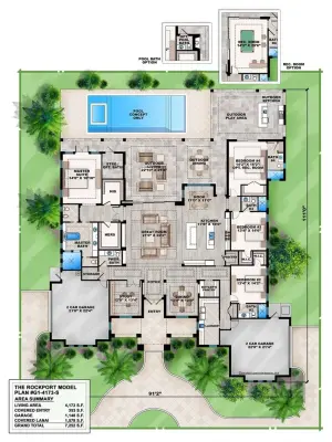 G1-4173 Rockport Residence Plan-Custom Design/Naples, FL — Architectural & Building Design Services project by South Florida Architecture