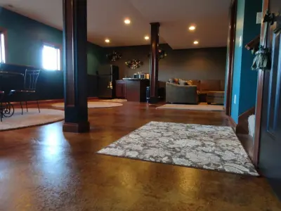 Colored Concrete Cellar — Architectural & Building Design Services project by Dancer Concrete Design