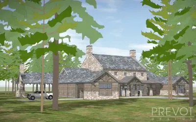 Lodge for Hunting in Texas — Architectural & Building Design Services project by Prevot Design Services, APAC