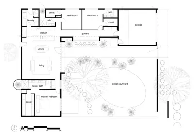 The Six Enclosed Courtyard Homes — Architectural & Building Design Services project by Ibarra Rosano Design Architects