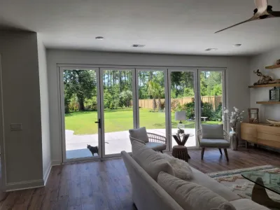 Panoramic door install by Charleston Creative Outdoor Solutions