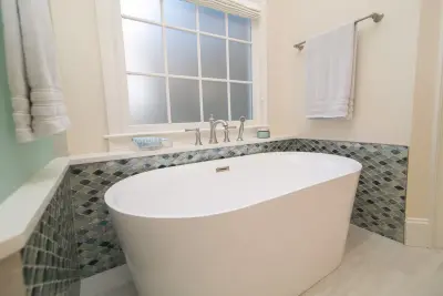 A tranquil spa master bathroom — Architectural & Building Design Services project by Cynthia Karegeannes, Registered Architect