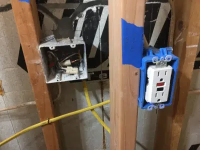 Rewiring the kitchenette in the basement by Reddy Watt Electrical