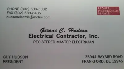 Gerone C Hudson Electrical Contractor Inc - Smart Home & Theater Installers in Frankford, DE