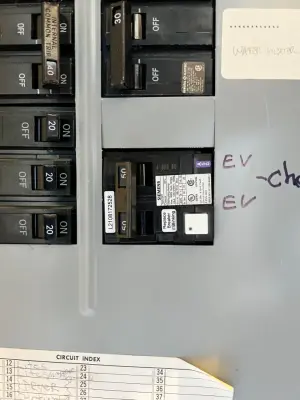 Dedicated 240V-50amps Circuit Installation for Electric Vehicle Use — Electrical Services project by 24/7 Electric