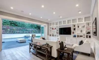 Living Room | Integrated Media Unit — Electrical Services project by ZC Development & Construction Inc.