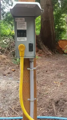 Remote RV electrical connection — Electrical Services project by Reddy Watt Electrical
