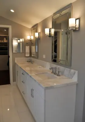 Oakwood Restrooms by Kitchen Inspiration Inc.