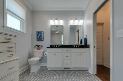 Hickory Grove Primary Bathroom by Usable Space Interiors, LLC