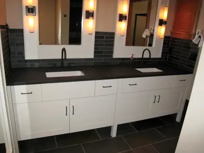 Bathroom Storage Units — Kitchen Remodeling project by Cedar Mountain Woodwrights