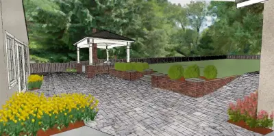 Alfresco Cooking Area and Barbecue; Family Lounge by Adam Gibson Design