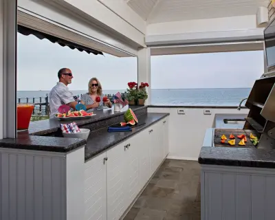 Loveladies Bayfront Outdoor Kitchen by Francie Milano Kitchens Inc.