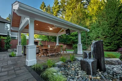 Suburban Oasis — Landscape Design project by Alderwood Landscape Architecture And Construction in Woodinville