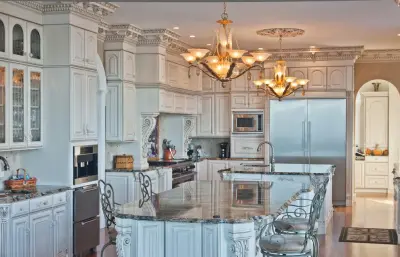 Italian-Inspired Kitchen with a Touch of Extravagance by Tavia Douglass, Designer