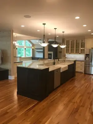 White Kitchen Cabinet Revamp by Finishing Touch Custom Woodworks, Inc.