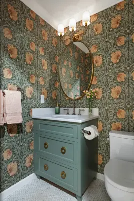 Pimpernel in the Greenery Powder Bath by Crystal Kitchen + Bath