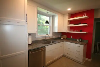 Crimson Accent by Kami Michels-Center Design Studio | Interiors