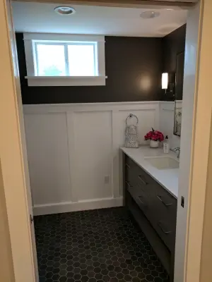 Basement Transformation: From Unfinished to Fully Completed, Harrisburg, PA by Stacey Kocevar Designs, LLC