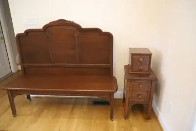 Revitalizing Great-Grandmother's Antique Bed and Vanity by Margaret Volney Designs, LLC