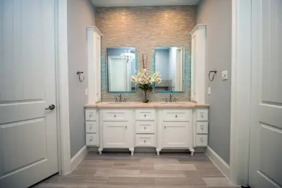 Not All That Glitters Is Gold - Master Bathroom by Griffin Design
