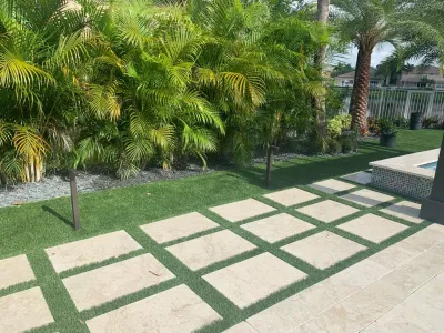 Synthetic Turf Decorative Patterns by Broward Landscape, Inc.
