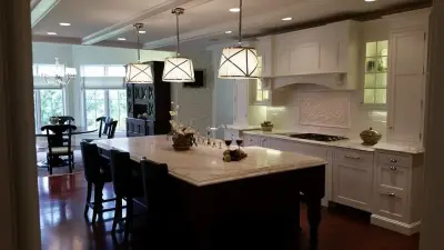 Country Estate Before and After Photo Rendering by Kitchen & Bath Designs By Leah LLC