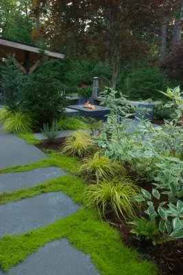 A suburban woodland oasis welcomes you home by Cambium Inc.